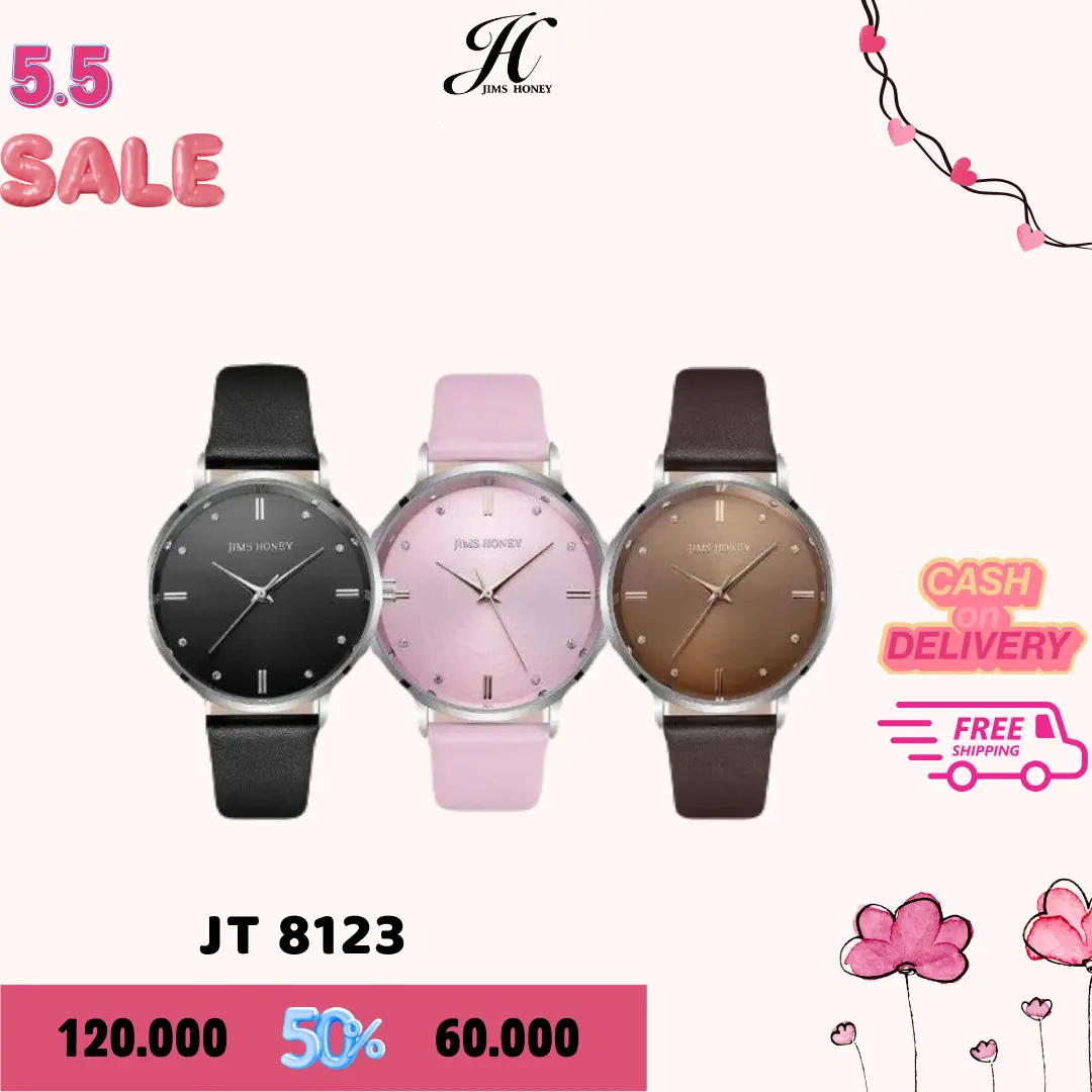 JIMS HONEY JAM TANGAN WANITA JT 8123 (FREE BOX + BATERAI)