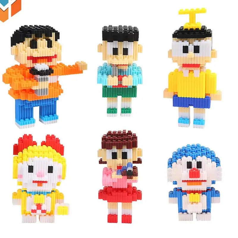 Nano Blocks DORAEMON NOBITA SIZUKA Nano Block 3D Model, Mainan Blok Susun, Blok Konstruksi DIY, Dekorasi Hiasan Karakter Animasi, hadiah Kado Anak 8