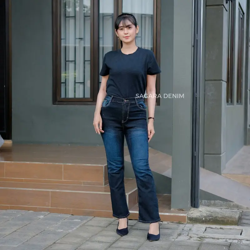 Highwaist Cutbray Jeans Retro 114- Celana Jeans Cutbray Premium Wanita Panjang Wanita Panjang Cutbray Retro Jeans Vintage 4