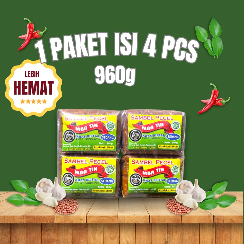 Sambel Pecel Mbak Tin Khas Blitar  960g 2