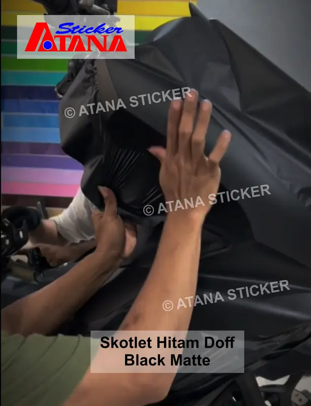 Skotlet Hitam Glossy Doff Transparan Stiker Black Smoke Hybrid Dark Muda Tua Bening Gelap PPF VPF Cutting Sticker Anti Gores Lampu Sein Headlamp Speedometer Kaca Aquarium Antigores Dekorasi Variasi Interior Eksterior Aksesoris Sepeda Listrik Motor Mobil 2