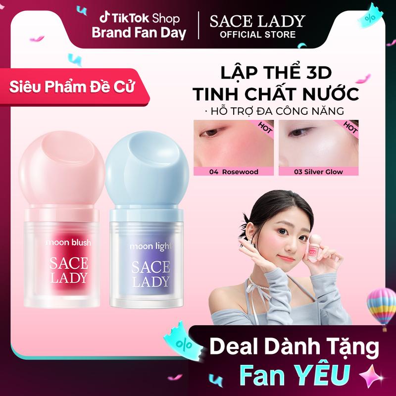 [Mua 1 tặng 1]Phấn má hồng dạng lỏng SACE LADY + Phấn bắt sáng dạng lỏng trang điểm tự nhiên lâu trôi không thấm nước