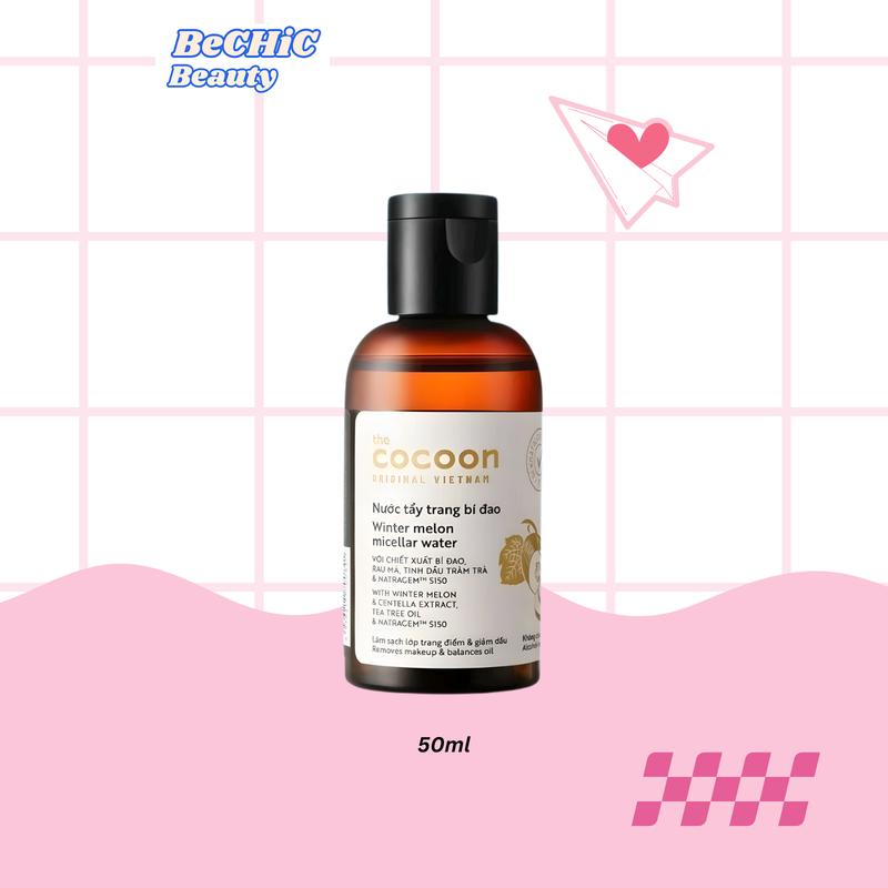  Nước tẩy trang bí đao Cocoon 50ml cho da dầu mụn và nhạy cảm 