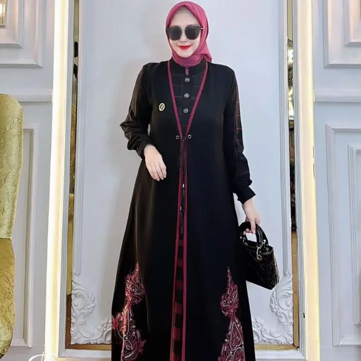 Gamis KALEELA Jetblack mix Hikmat Turki by balabo 2