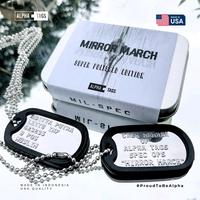 Gambar Dogtag / dogtags Super Polished USA MADE Mirror March Mengkilap 100% custom kalung Tentara dari Alpha Tags Kab. Tangerang 1 Tokopedia
