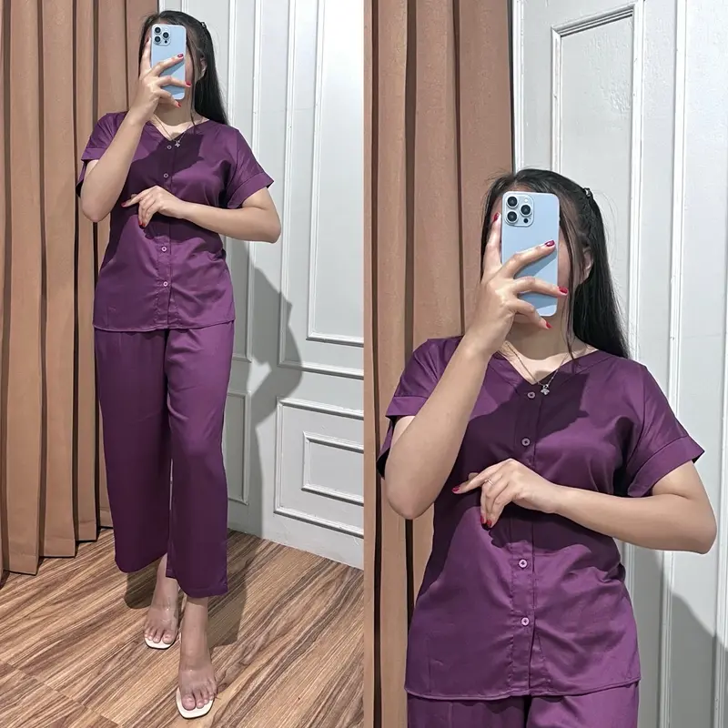 Zhafa Setelan polos one set Piyama Premium Busui Freindly 7