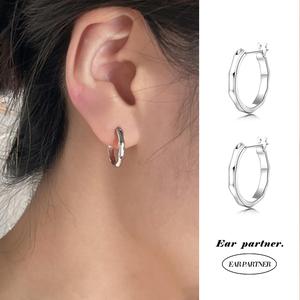 EAR PARTNER-リキッドプレーンフープピアス フープ 高級 新しいスタイル ホットスタイル ストレートネードピアス 女性用ピアス(eh-1754)