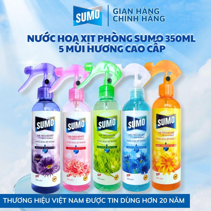 [CHÍNH HÃNG SUMO] Nước Hoa Xịt Phòng Sumo 350ml Có 5 Mùi Hương Cao Cấp,  Nước Thơm Phòng Xịt Thơm Ô Tô, Xịt Khử Mùi Toilet, Xịt Thơm Phòng, Xịt Phòng Ô Tô