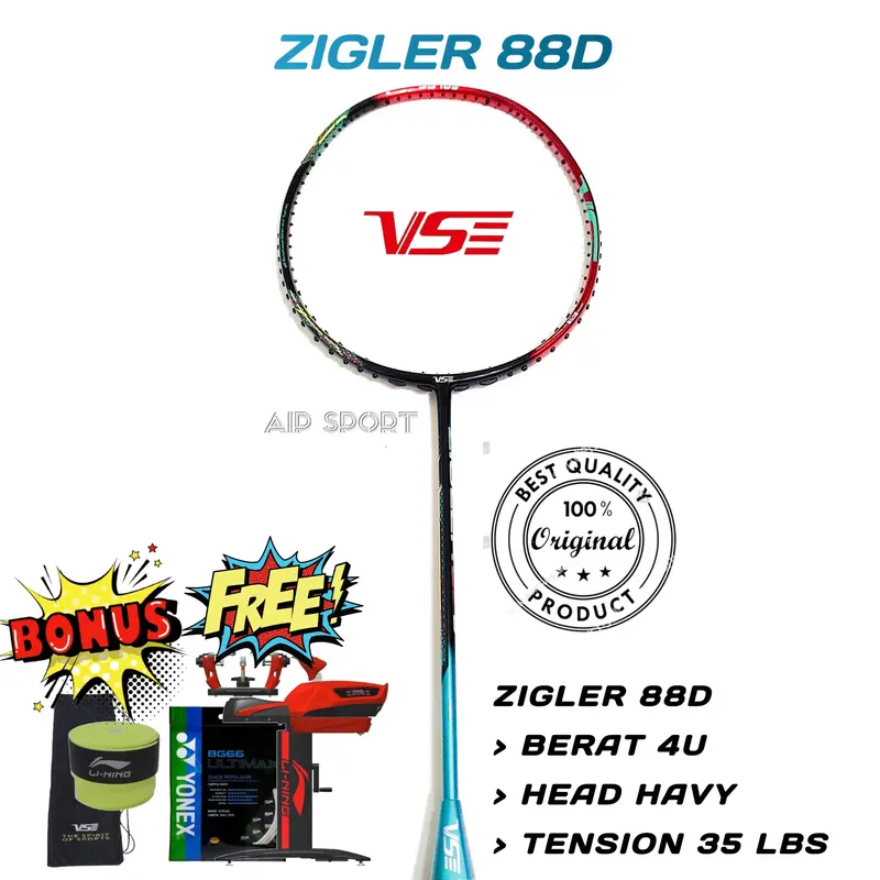 Raket Badminton VSE Original | 28 - 35 Lbs 3