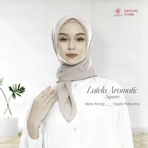 Latela Aromatic Square - Hijab Square Premium Jahit Tepi / Hijab Segi Empat Premium Jahit Tepi Nyaman Polycotton Hijab Anti Letoy Hijab Anti Badai Hijab Aromatic