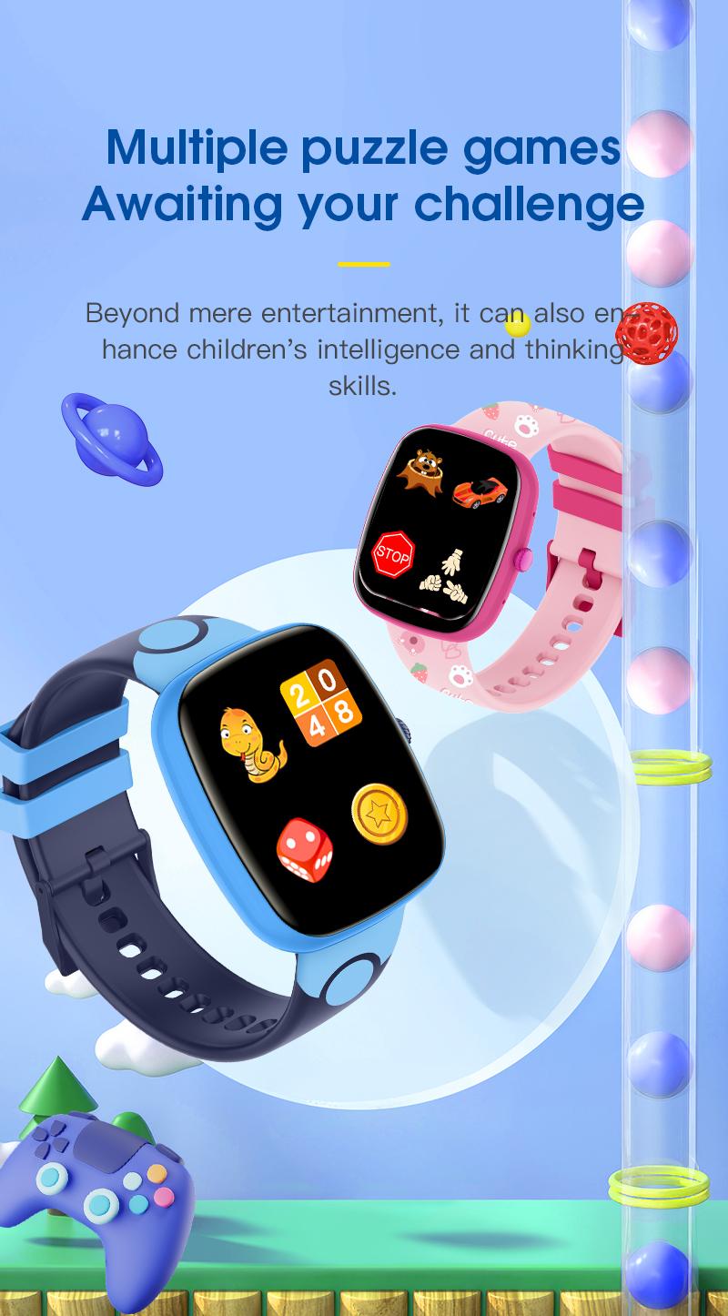 Kids Smart Watch PEJE Anak Game Edukasi Cerita Audio Flashcard Monitoring Kesehatan 24 Jam Step Counter Tahan Air 1ATM Baterai Tahan Lama Tanpa Koneksi HP