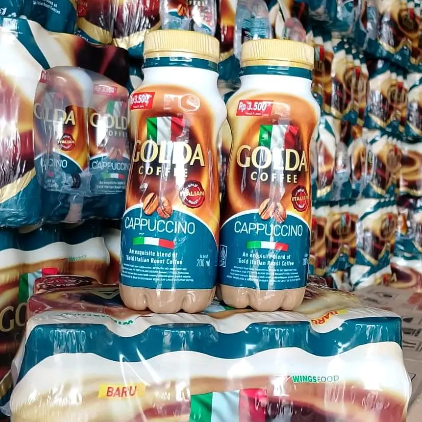 Golda Capuccino 1 Krat Isi 12 Botol Coffee Cappuccino Robusta Kopi Susu