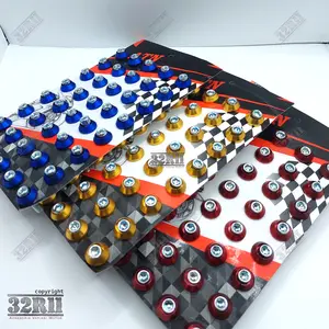 Baut L Variasi Monel Ring Warna merah biru gold Universal Isi 1 Pcs