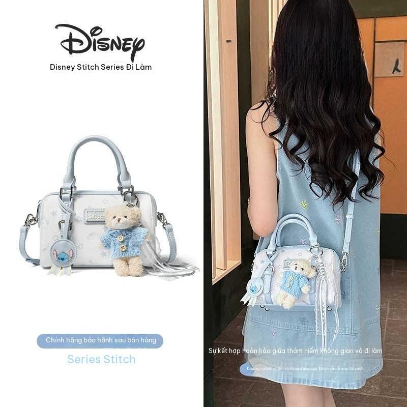 Disney Túi đeo chéo Series Stitch màu xanh lam cho phụ nữ thiết kế độc đáo và thời trang hợp tác Stitch