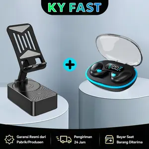 KY X55 Earphone Tidur + K1 Speaker Bluetooth (3 dalam 1: Stand Multifungsi + Speaker Bluetooth + Power Bank)