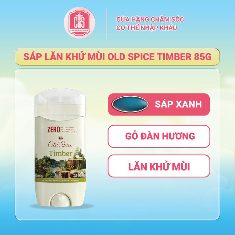 Sáp lăn khử mùi Old Spice hương Timber 85g sáp xanh lăn  khử