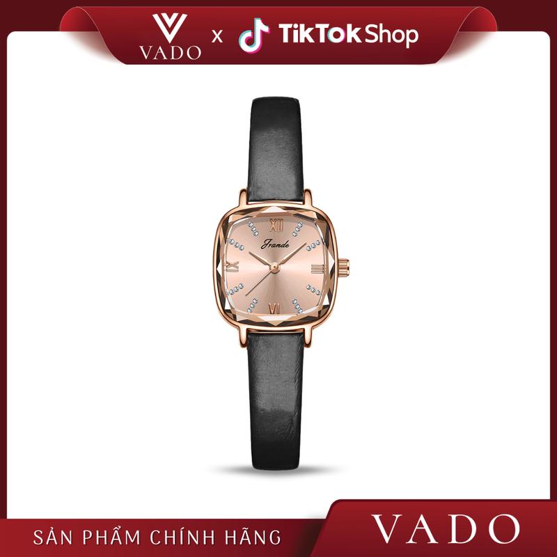 TTS - DH7716J Đồng hồ nữ mặt vuông dây da phong cách cổ điển - DHJ7716 JRANDE