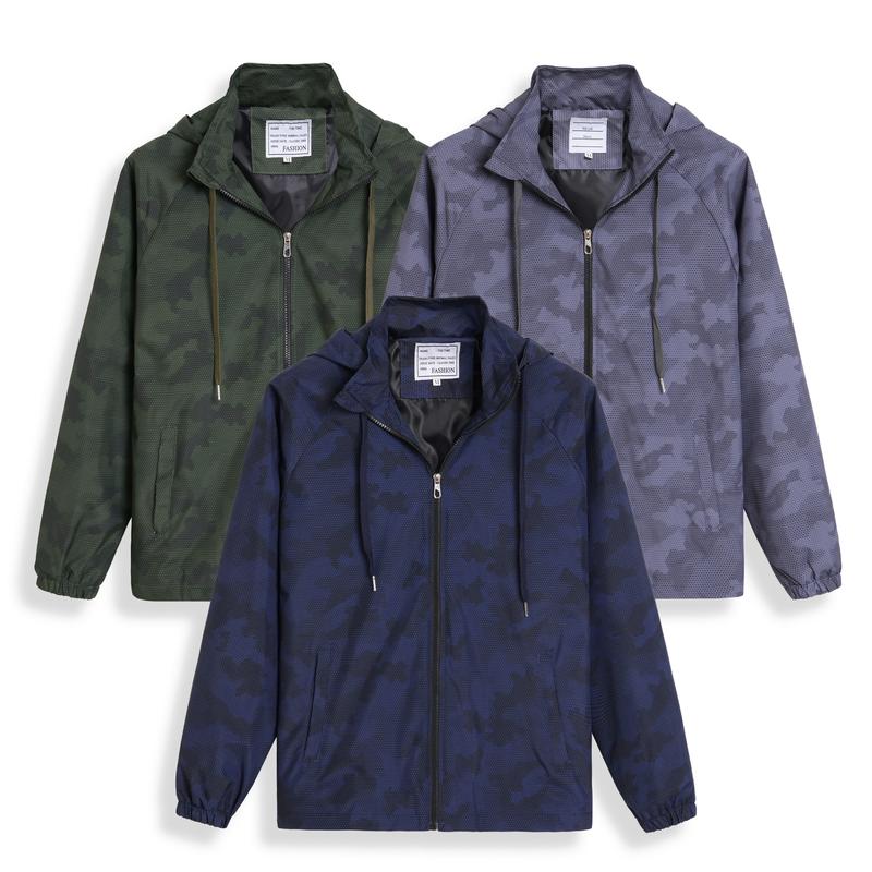 Áo Gió Rằn Ri Mới 2025 Có Mũ Rời Tiện Lợi 3 Màu Nam Nữ Size M L XL XXL Thiết Kế 2 Lớp Lót Gió Mỏng Bên Trong Mũ Trùm Đầu Cổ Cao Chắn Gió Tối Đa