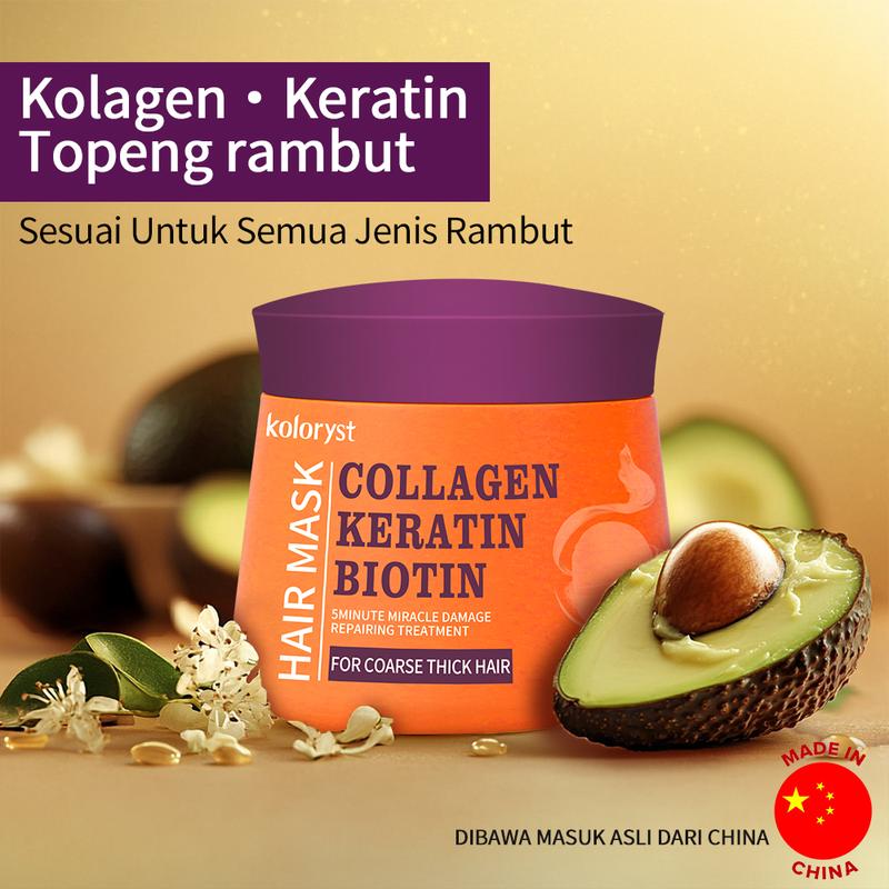 Koloryst Maskara Rambut Premium Collagen Keratin Biotin dengan - TikTok ...