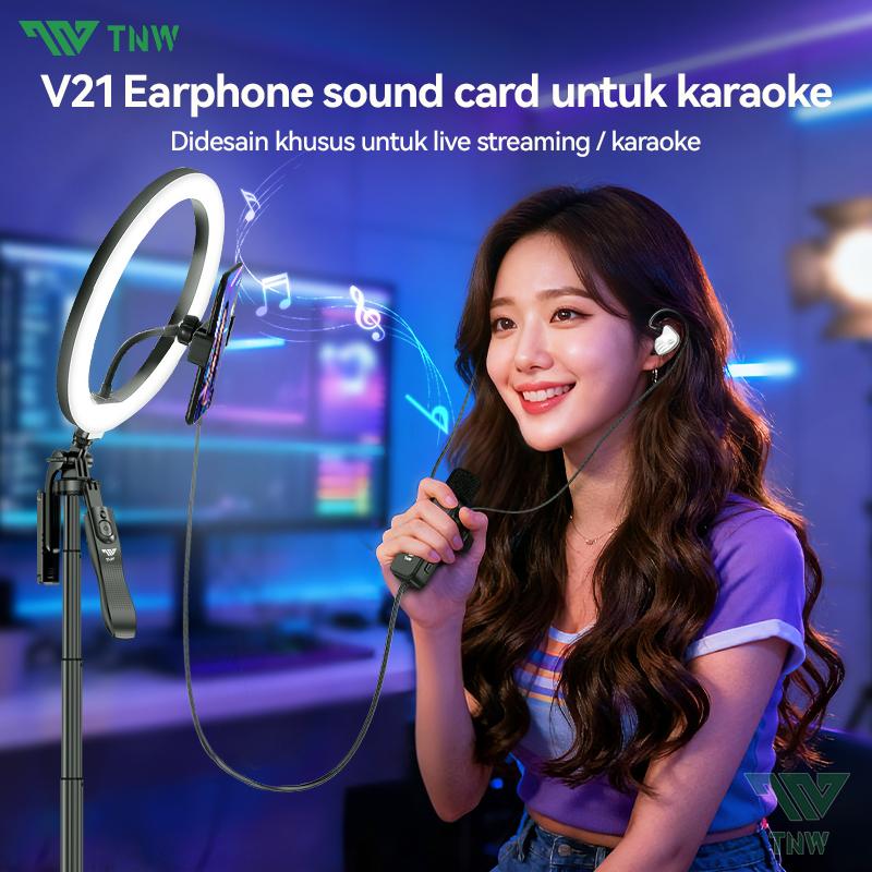 TNW V21 Wired Soundcard Headset 2in1 Bluetooth Live Earphones Dengan SoundCard Mic Untuk HP PC Soundcard Live Streaming Karaoke TNW V21 Wired Soundcard Headset 2in1 Bluetooth Live Earphones Dengan SoundCard Mic Untuk HP PC Soundcard Live Streaming Karaoke
