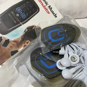 Stimulator Otot Elektrik TENS EMS Canggih. Paket Lengkap 4 Pad, Puluhan Variasi Pijatan. Atasi Kelelahan & Sakit Leher, Pinggang, Betis. Relaksasi Kapan Saja!