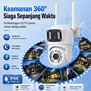 [Garansi 1 Tahun] V380 G5A di luar ruang Outdoor Dual Lens CCTV Camera HD 6MP Wi-Fi Multi Penglihatan Malam Lensa Ganda Kamera keamanan Pelayaran PTZ