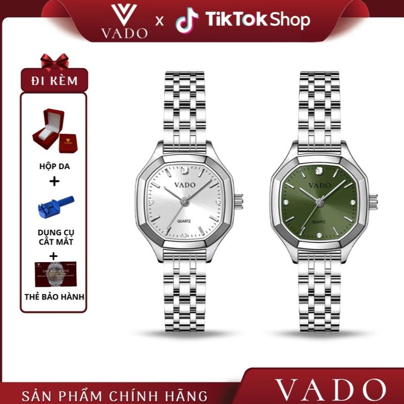   VD - DHJ9763   Đồng Hồ Nữ Sang Trọng Và Thanh Lịch Mặt Vuông Dây Kim Loại Phong Cách - DHJ9763 VADO 