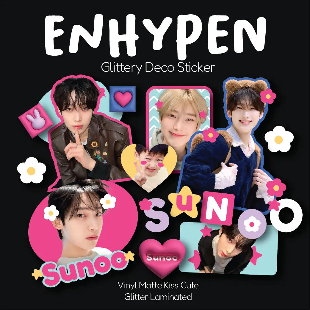 ENHYPEN GLITTERY DECO STICKER By Sajangneeds - STICKER KPOP