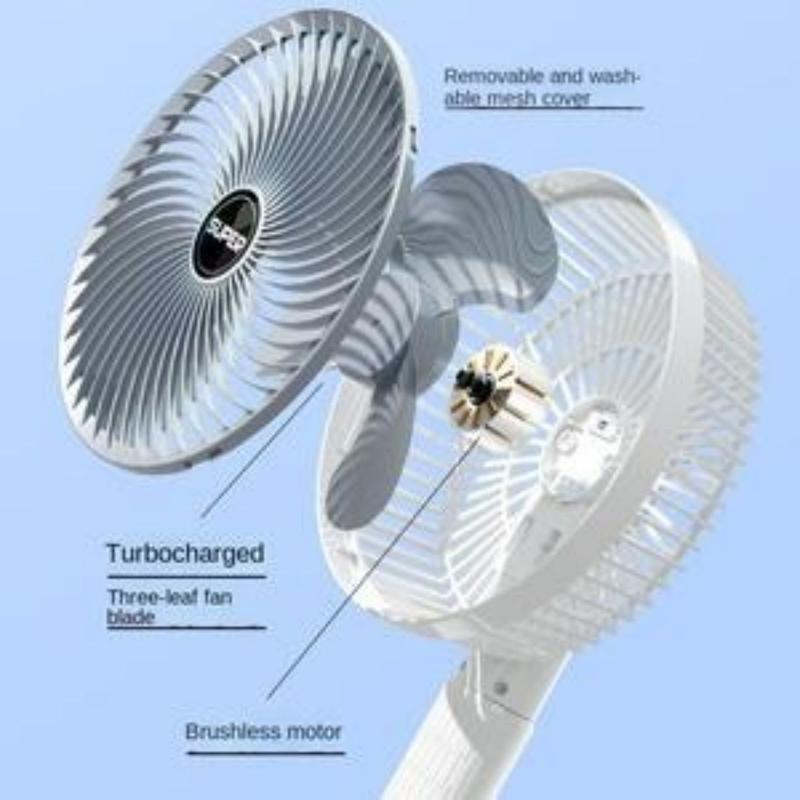 Product Introduction of [Bigger size 7 inches] In stock Kipas Mini Portable Fan Table Fan Desktop Fan Handheld fan Clip fan Hanging fan Rechargeable Strong Wind 350° adjustable 3 mode Super enhanced wind speed Super enhanced battery life Usb Power Mobile kuromi smallfan 5