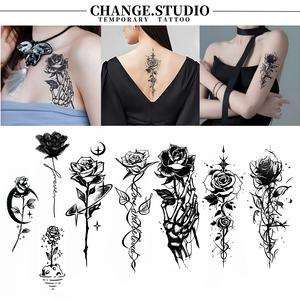 Chủ Đề hình xăm hoa hồng Hình Xăm Tạm Thời, Kéo Dài Trong 15 Ngày, Không Thấm Nước Và Chống Trầy Xước. Hình xăm dán