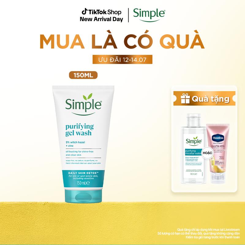 [1] Sữa Rửa Mặt Simple Kiềm Dầu Giảm Mụn 150ml