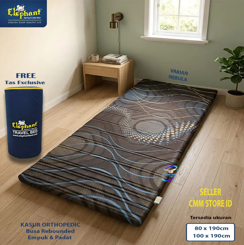 Kasur Gulung Lipat Travelbed Elephant TBA Busa Rebounded Uk 80cm dan 100cm