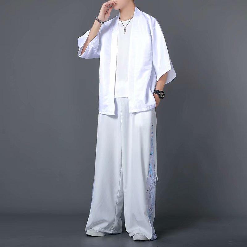 Product Introduction of Summer Shirt 3 Piece Set, Summer Casual Sunscreen Half Sleeve Ancient Style Shirt, Unisex 15