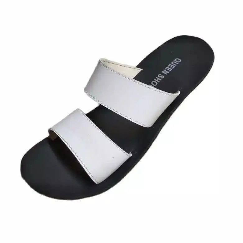 BRAND-QUEEN SHOES KENYA SANDAL KULIT PRIA BAN DUA Karet Sendal Jepit