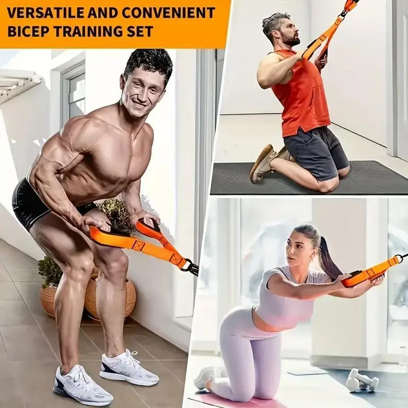 Adjustable Resistance Training Equipment, Resistance Band, Suitable for Deltoid Push, Face Pull, Bicep Curl and Training Arms, Home Gym Kit 4
