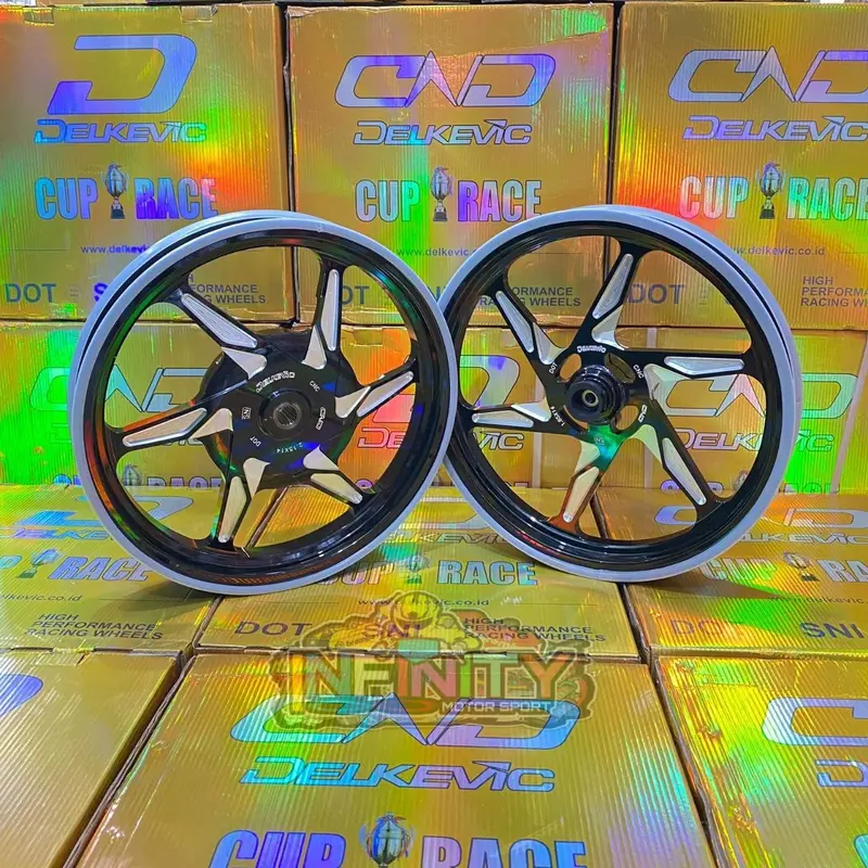 VELG DELKEVIC SIX STAR G-SPEED MIO SPORTY VARIO110/BEAT/SCOOPY VARIO125/150 MIO M3 VARIO ABS PCX 150 160 ABS CBSAEROX NMAX NEW/OLD Accessories Motorcycle 5