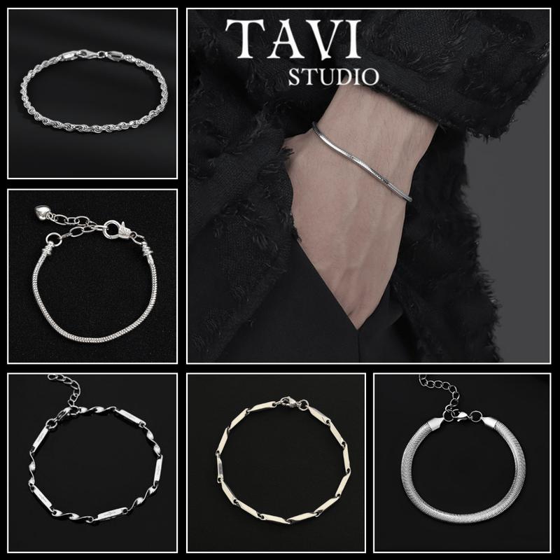 Mua là mê chê thì hoàn về Vòng Tay Cặp Đôi Mạ Bạc 925 – Lắc Tay Nam Nữ Thiết Kế Basic Sợi Mảnh Không Gỉ Phong Cách Thời Trang Unisex Basic Sang Trọng Tavi Studio