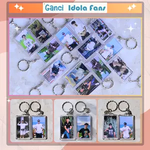 Gantungan Kunci Foto Idola Buatan Fans Bahan Akrilik 2 sisi