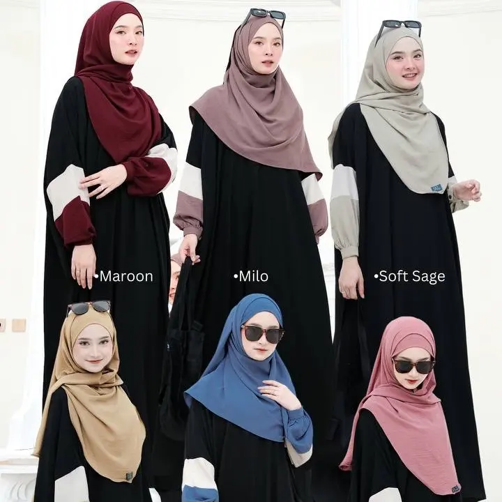 NAURA ABAYA BY SAZ DAILY | ABAYA MURAH | READY STOCK SET PASHMINA OVAL