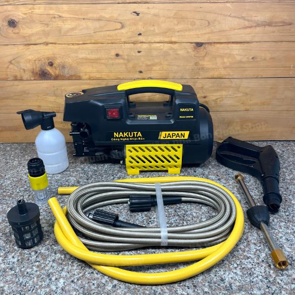 Máy rửa xe áp lực cao Nakuta 3500W - Động cơ lõi đồng - Kèm dây 15m và phụ kiện 0