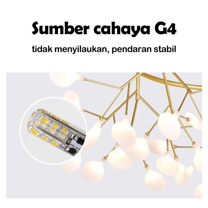 【Siap Stok COD】Lampu Hias Gantung Desain Kunangkunang Gaya Modern 18/30 kepala Antik Untuk Ruang Tamu Kamar Ruang Tamu Sederhana 7