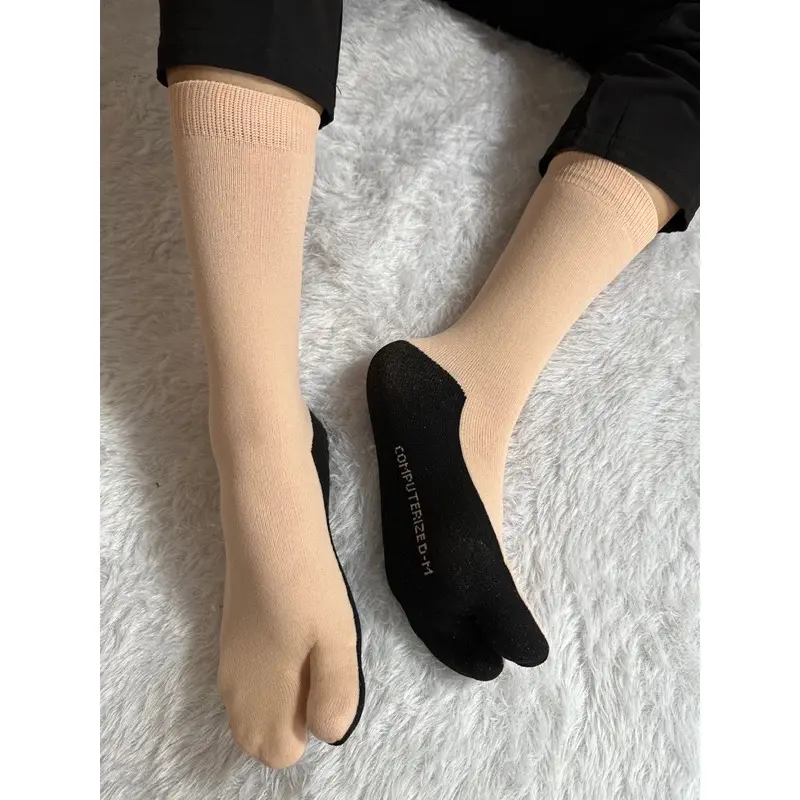 kaos kaki jempol Wanita Nilon Cream Telapak hitam Ukuran S/M/L NON KEMAS Dewasa Lembut Remaja Tebal Panjang 1