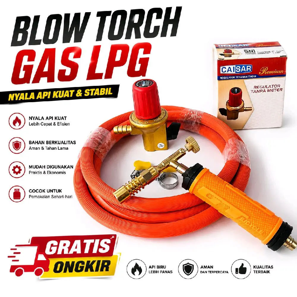 Kepala Gas Torch / Kepala Blow Flame Gun Menggunakan Gas Lpg Untuk Bakar BBQ Dan Makanan Ringan
