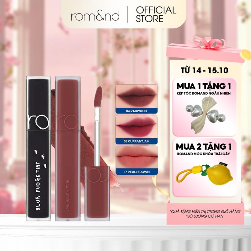 [Rom&nd] Son Kem Lì Trang Điểm Hàn Quốc Romand Blur Fudge Tint 5g Cosmetic Mỹ Phẩm
