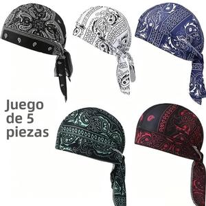 【 Summervibes 】 Conjunto de gorro de pañuelo en la cabeza de enfriamiento, forro de casco de seguridad para envolver la cabeza de pirata de motocicleta, ajuste elástico