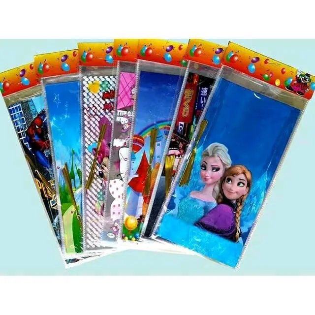 plastik snack ulang tahun besar uk 50×25 isi 10 pcs opp plastik snack ulang tahun karakter anak souvenir pernikahan