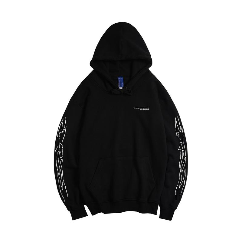 MRJN - Black Hoodie Women  basic  sweater Fleece 1