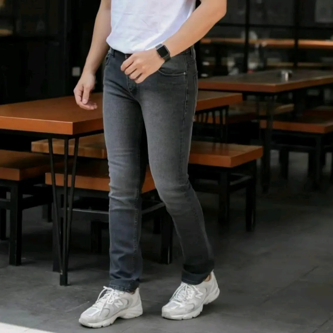 Celana Jeans Pria Panjang Pensil Skinny Slimfit Dewasa Softjeans Blackjazz Stretch