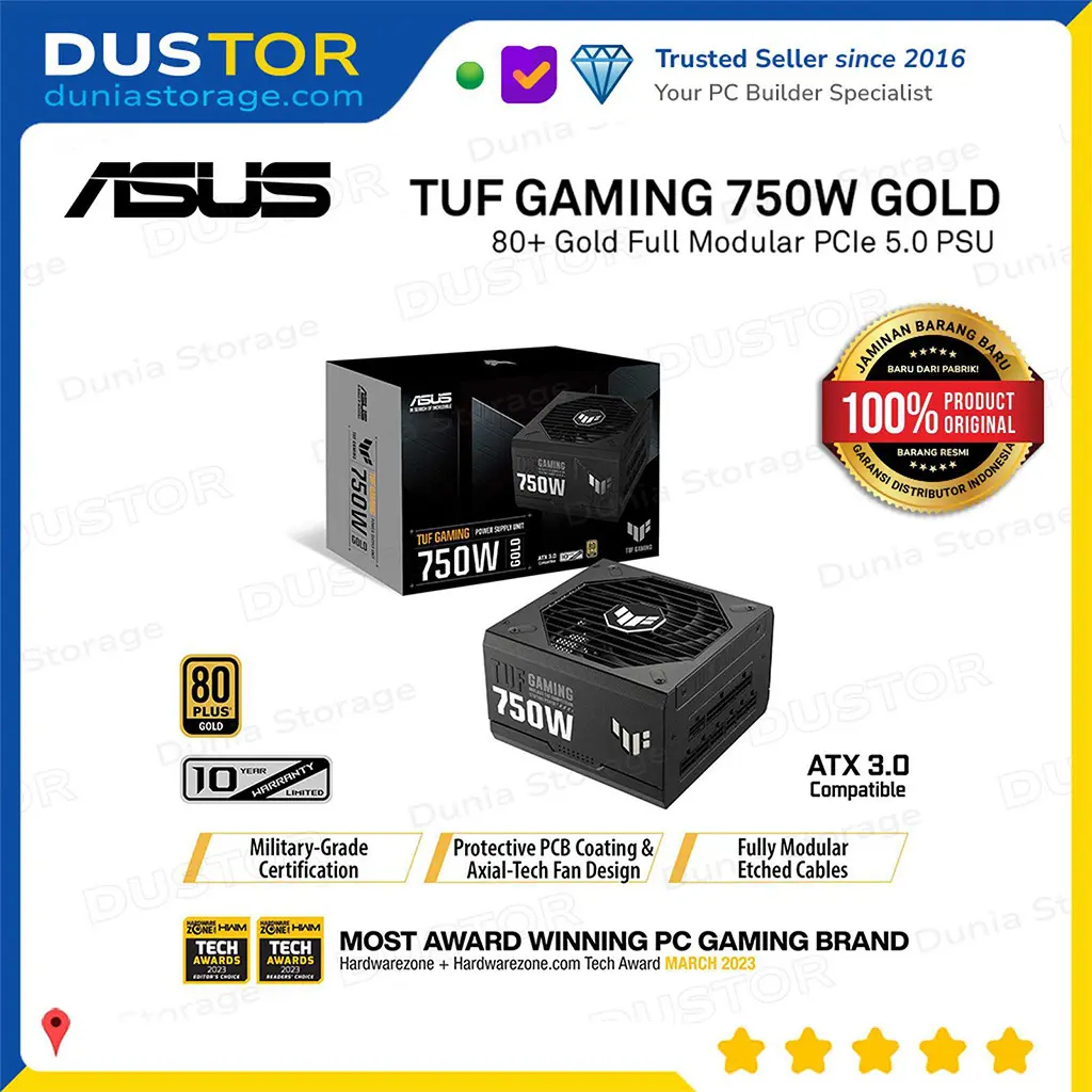 ASUS TUF Gaming 750G PSU 750 Watt 80+ Gold Full Modular PCIe 5.0