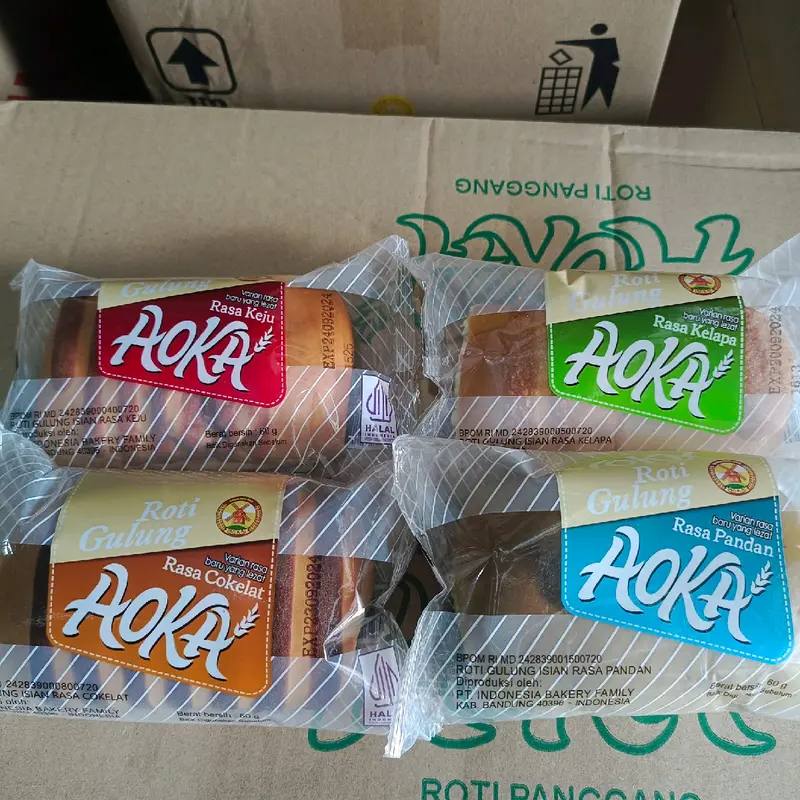 Roti AOKA & Aoka Momotaro Cookies 1 Dus isi (40 atau 60 Pcs)  Food Snacks 2